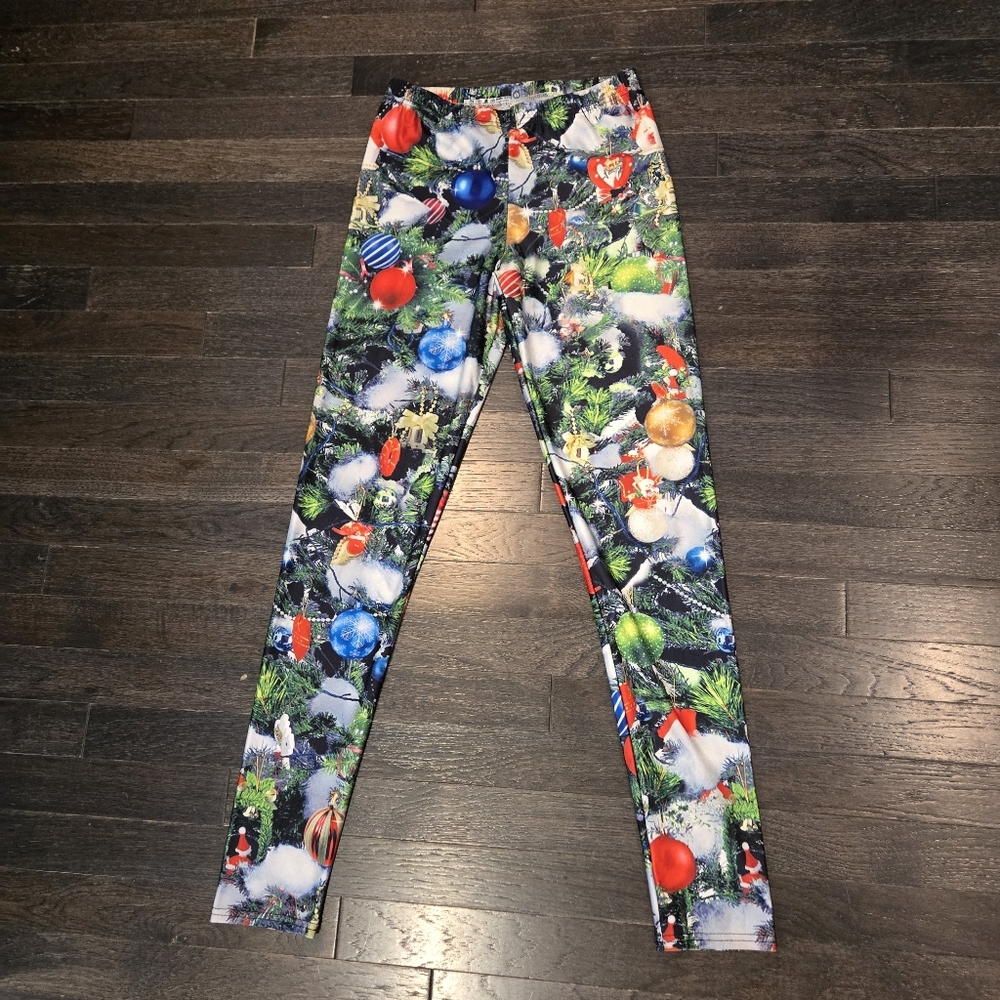 Ugly Xmas Sweater Leggings Christmas Tights - Women's SZ Small